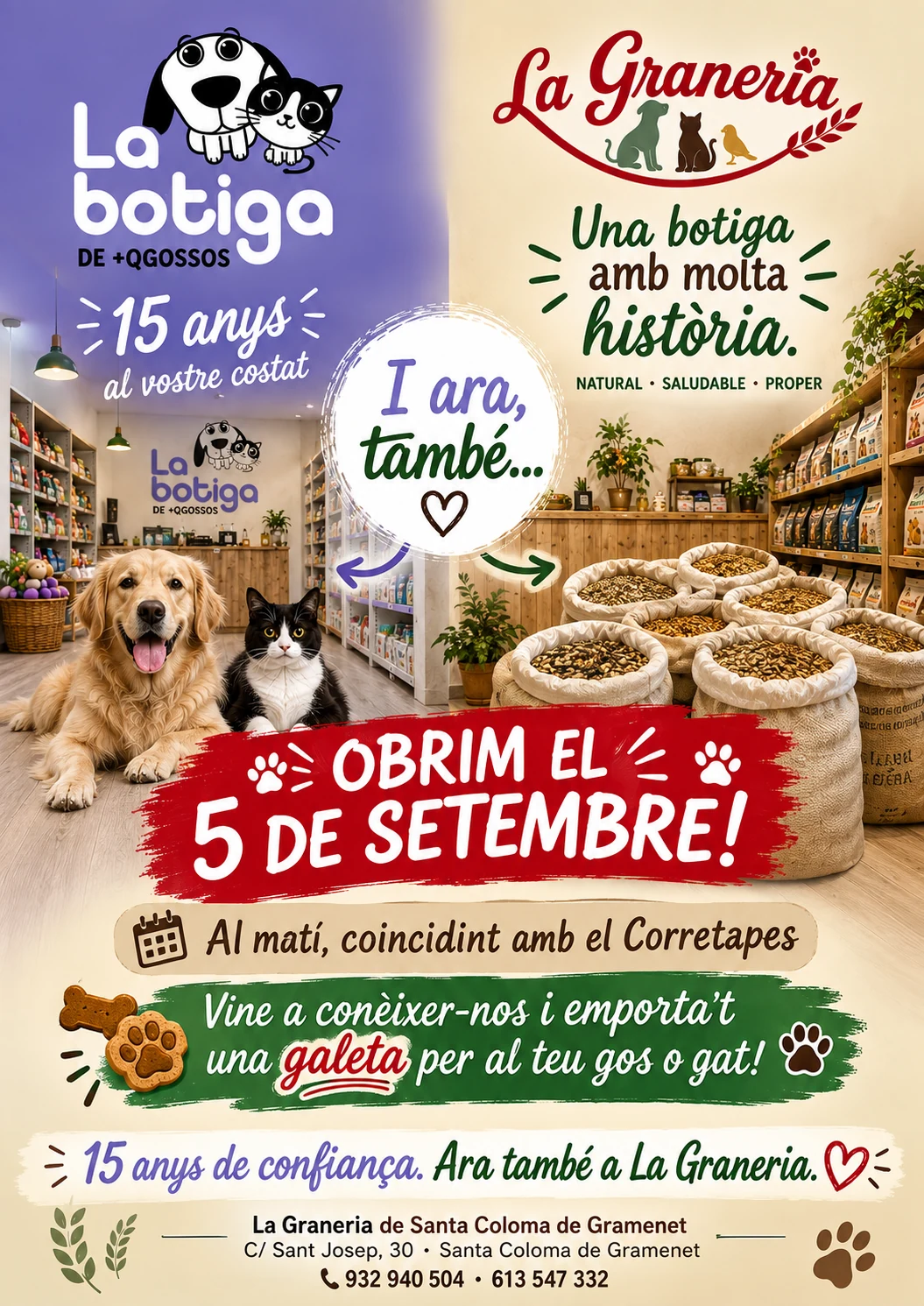 La Graneria obre el 5 de setembre coincidint amb el Corretapes
